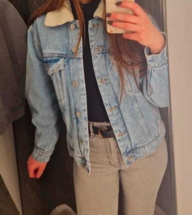 Kurtka jeansowa Pull&Bear XS z kołnierzykiem
