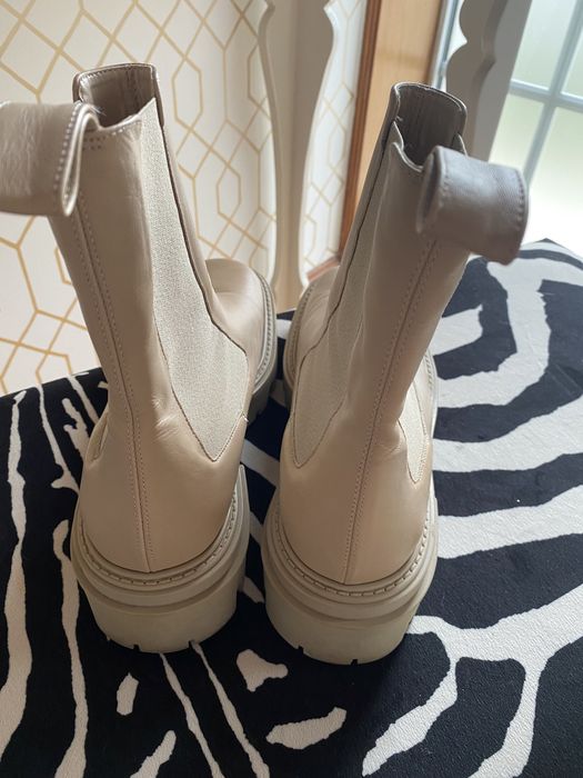 Botas elastico bege zara