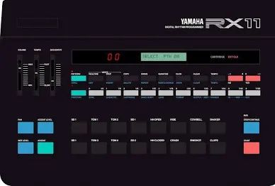 Caixa de ritmos vintage Yamaha RX11