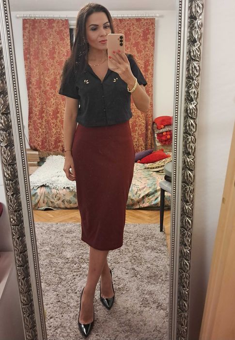 Granatowa bluzka Zara rozm. M