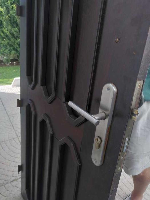 Porta rústica madeira maciça castanha