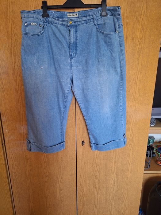 Damskie spodenki jeansowe,duży rozmiar.