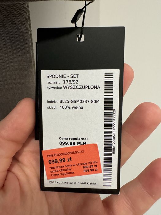 Spodnie garniturowe Bytom beżowe - nowe z metką