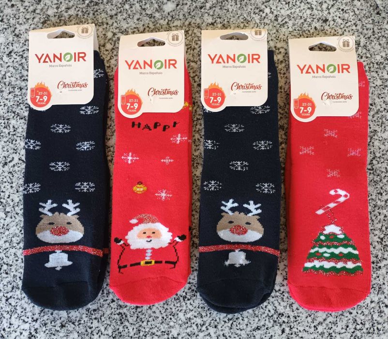 Meias de Natal para criança 7-9 anos