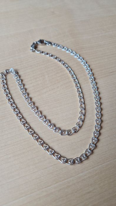 Srebrny łańcuszek długość 45 cm, ok. 7 g