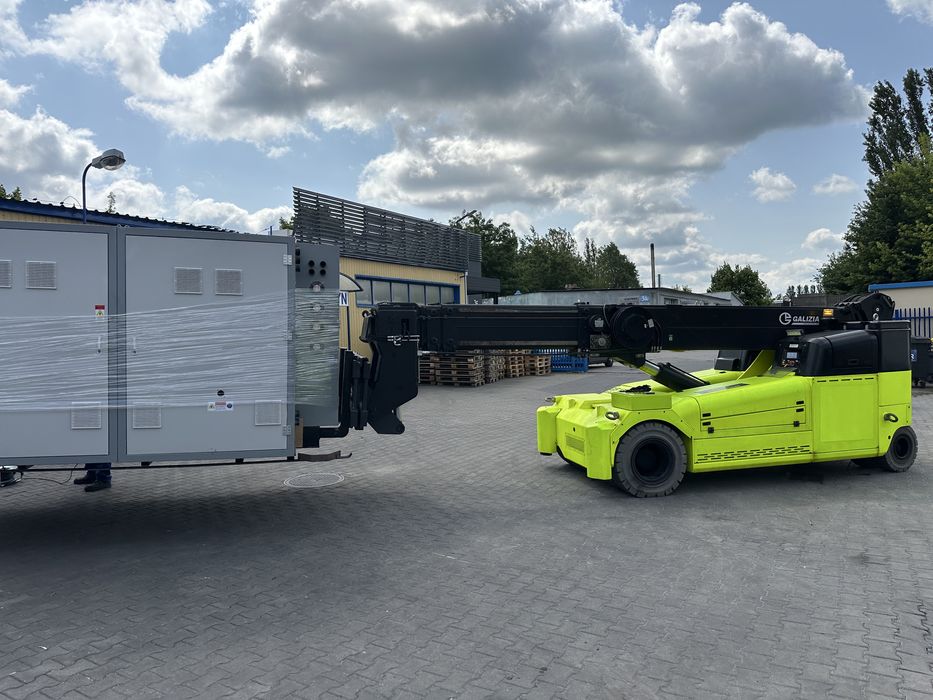 Rekokacje maszyn i zbiorników - kompaktowy żuraw elektryczny 18 TON