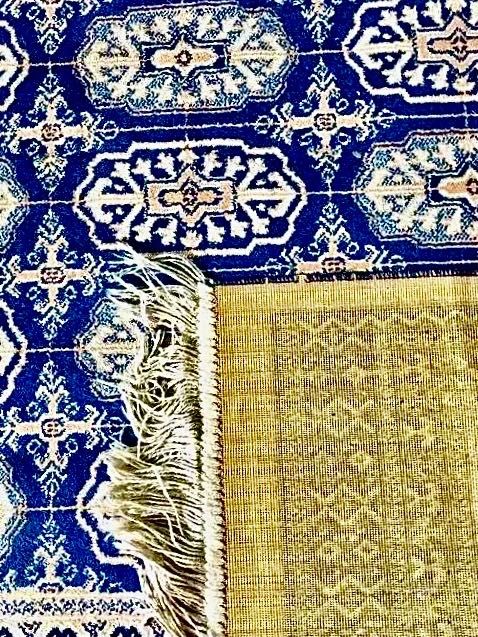 TAPETE de SEDA ANTIGO - médio oriente - pouco uso - 210 x 140 cm/s