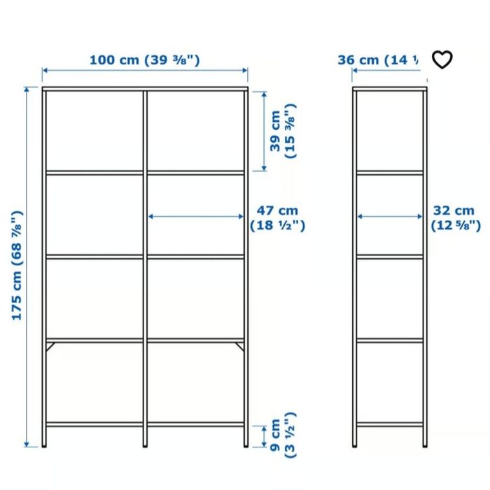 Regał 100/175 IKEA VITTSJÖ