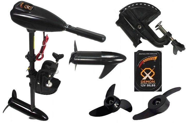 Silnik Zaburtowy Elektryczny Do Łodzi 12V 50Lbs Pontonu Łódki