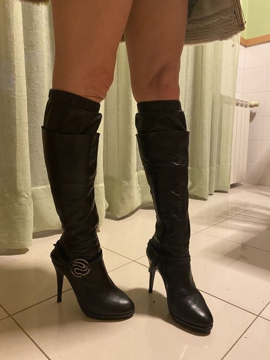 Botas altas pretas 36