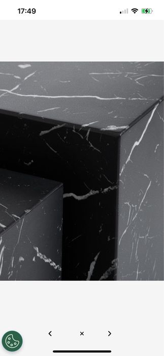 Stolik kawowy TINGSTED kolor marmuru 2 szt.