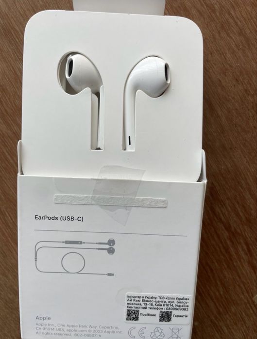 Earpods type-c Apple Дротові навушники наушники таипси USB C