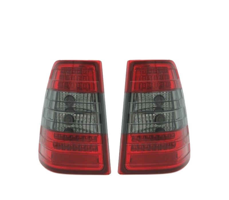 FAROLINS TRASEIROS LED MERCEDES E W124 KOMBI 85-95 VERMELHO AFUMADO