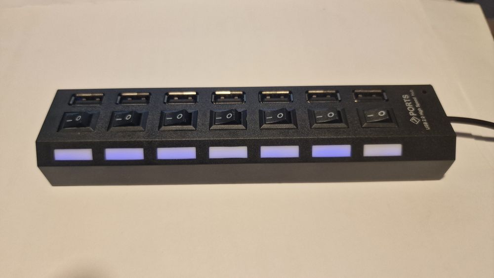 Hub extensão USB com 7 portas Novo