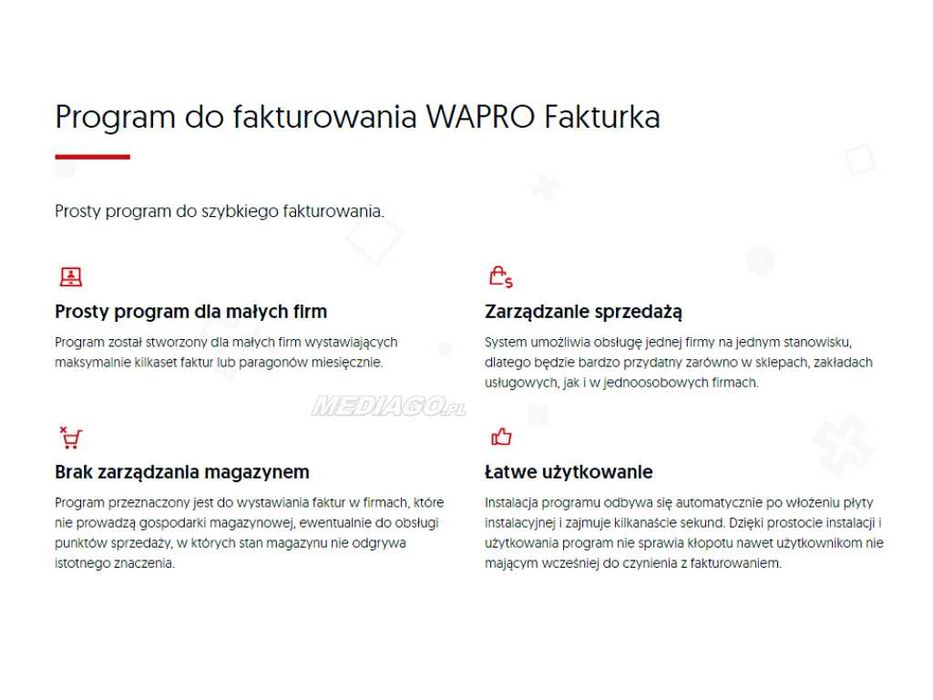 Oprogramowanie WAPRO ERP WF Mag Fakir Kaper Fakturka
