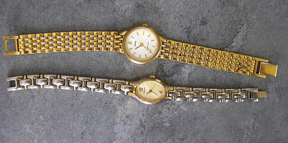 Seiko i Lorus dwa pozłacane zegarki
