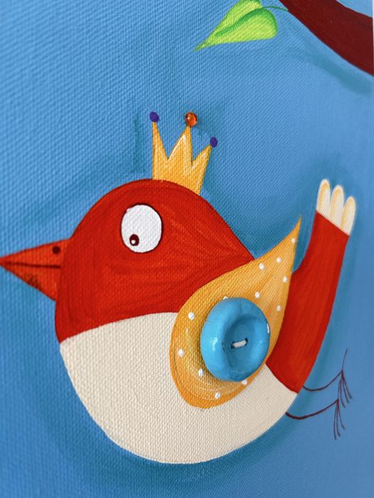Duas telas decorativas pintadas à mão 60x50