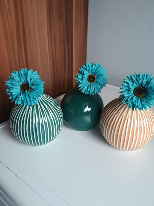Zestaw wazonów ceramicznych 3 szt