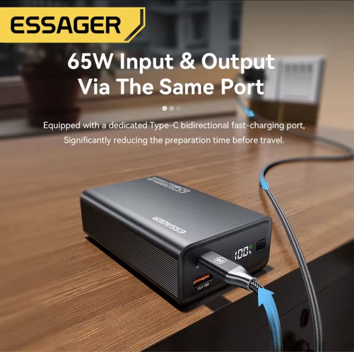 Essager 20000 mah 65w PD quick charge