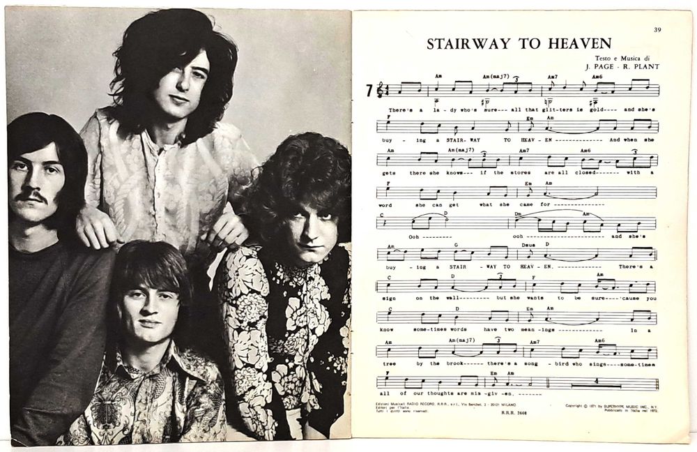 LED Zeppelin Stairway To Heaven songbook (śpiewnik – oryginał)