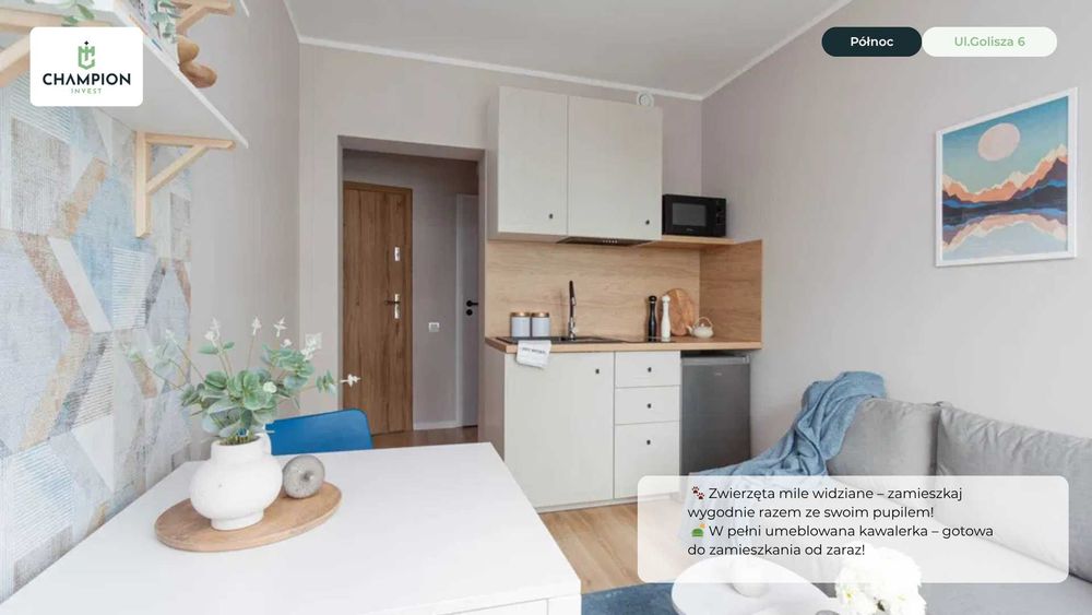 | * Świeża oferta | Nowa kawalerka ul. Golisza 6 |
