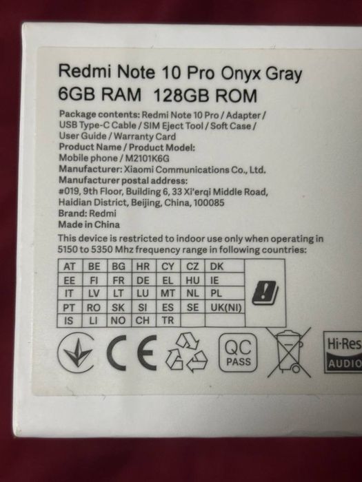 Продам  Redmi Note 10 Pro 6+2 GB/ 128 GB
