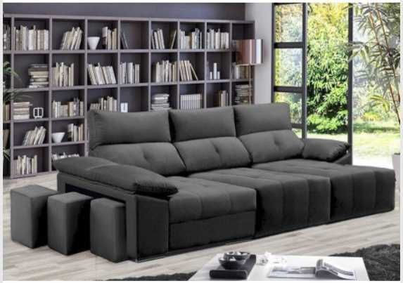 Sofá 2L + Chaise Long c/ Cama King Small (245x160cm) - Direto do Fabricante de Paços de Ferreira