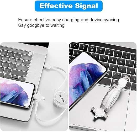 kabel do ładowania 3 w 1 micro/light/C rolka 2 sztuki