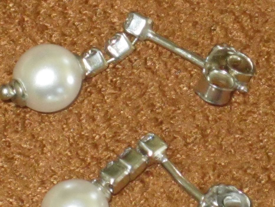 Brincos Prata Maciça de Lei 925`/.. C/Contraste