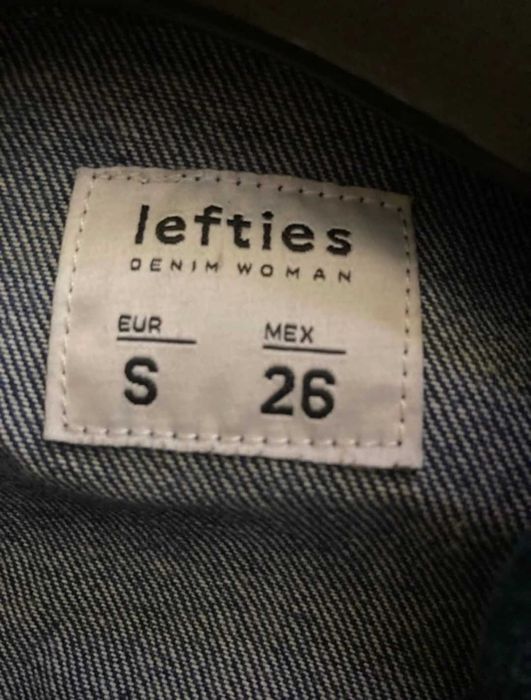 Casaco de ganga azul escuro Lefties Denim Woman