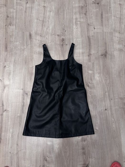 Плаття кожзам чорне