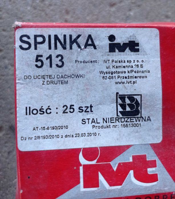 Spinka Ivt 513 do dachówki