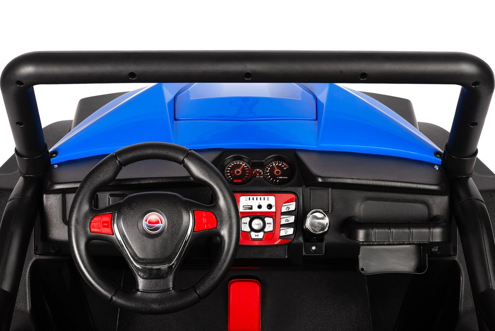 Niebieski Buggy 24V 4x4 na Akumulator dla Dzieci 4x45W,pilot,Bluetooth