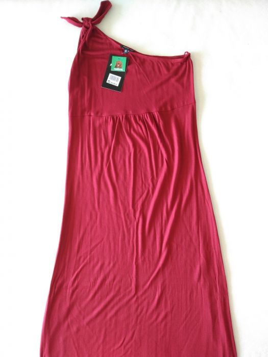 Vestido comprido alças vermelho Natura S (34/36) novos