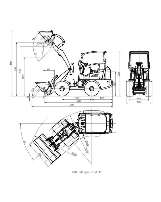 Ładowarka kołowa Gunter Grossmann GG09SO. Silnik Kubota