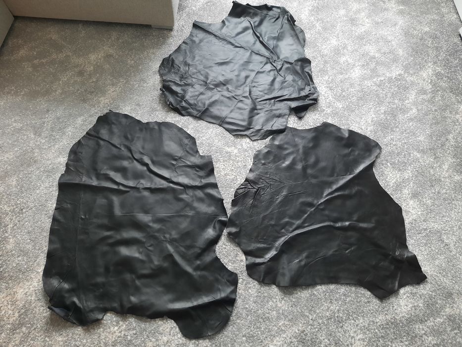 Натуральная кожа (тонкая) шкурки чёрные