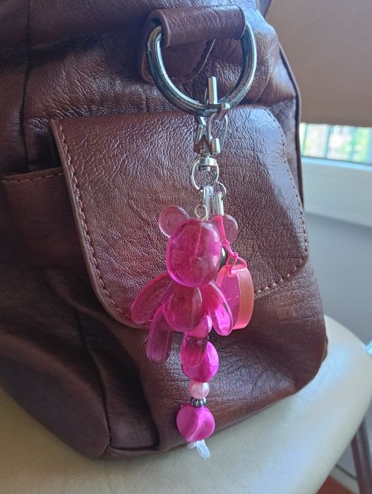Bag charm artesanal urso