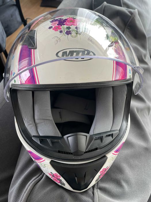 KASK Motocyklowy dla dziecka, dziewczynki MTR, 47-48 cm rozmiar YS