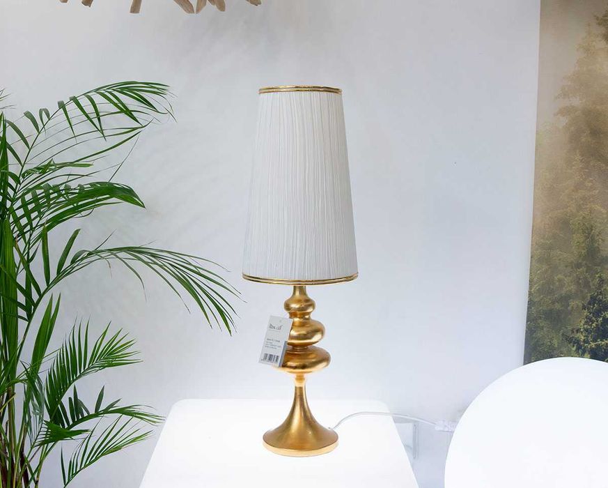 ALMA TL1 Ideal Lux Lampa stołowa złota z abażurem