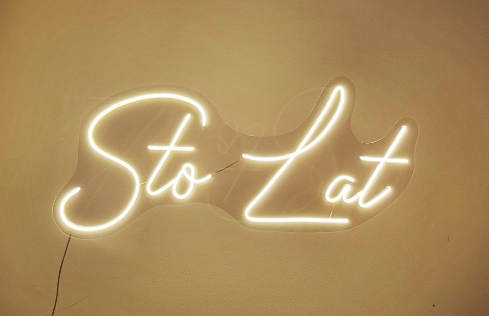 Napis led Sto Lat ledon neon