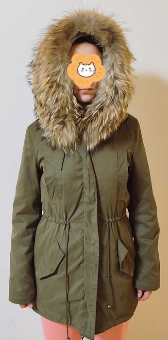 Kurtka parka z naturalnym futrem