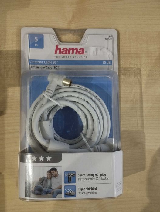 Kabel antenowy Hama 95dB, 5m