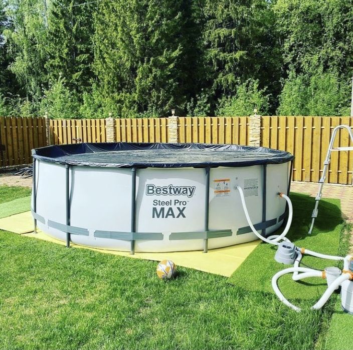 Каркасний басейн BestWay MAX 366x100см + фільтр-насос + драбина