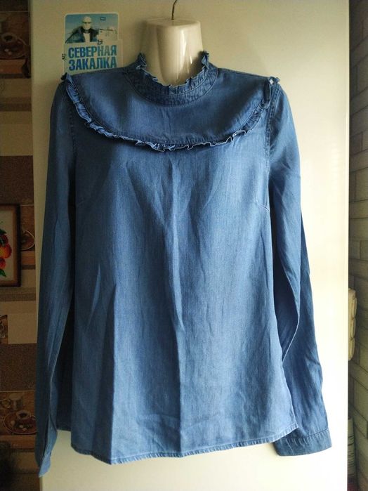 Фірмова,джинсова сорочка,блузка 44-46 р.-Vila