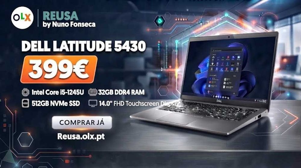 Dell Latitude 5430 | 12.ª Gen | 14" IPS Touch | i5-1235U-4.4G | 32GB | NVMe 512GB | Mala | W11