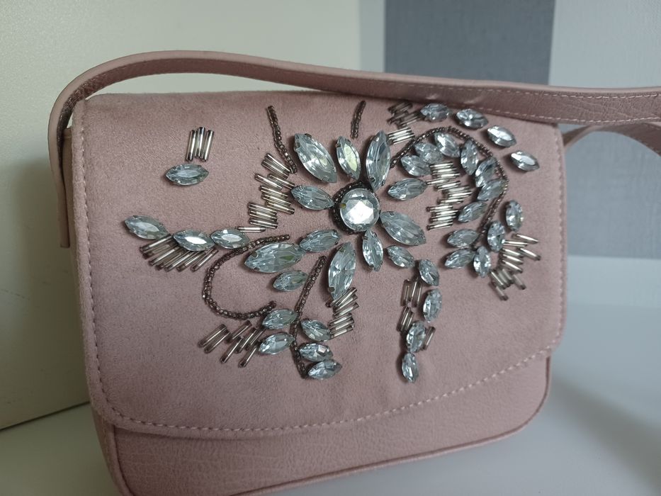 Torebka  pudrowy róż - H&M idealna na prezent - nowa