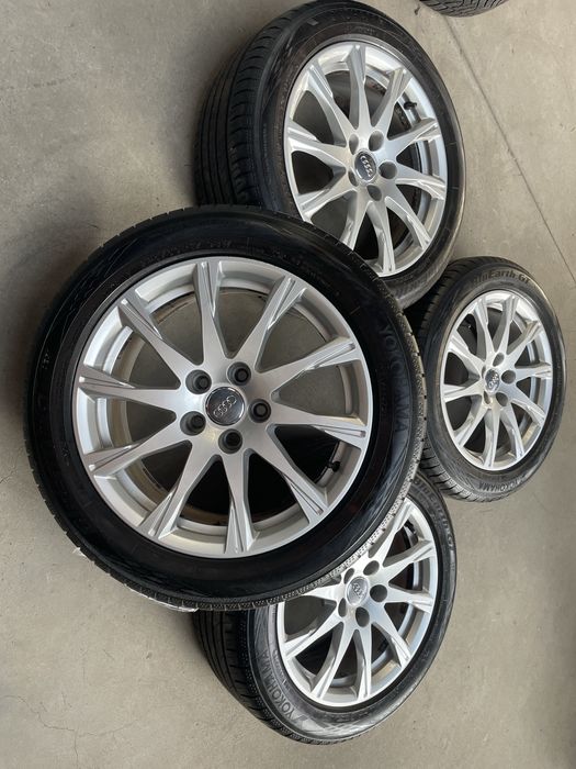 Felgi Koła Audi a4 b9 17 cali 5x112 opony jak nowe komplet yokohama oryginał