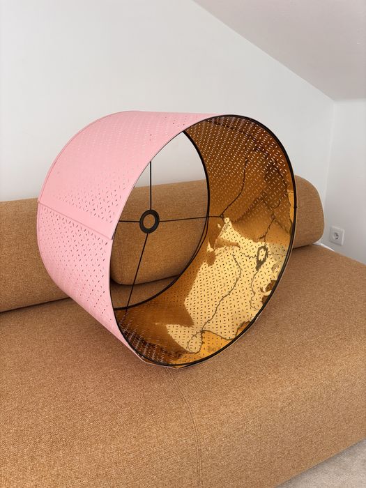 Abajur / Candeeiro de teto IKEA NYMÖ rosa/dourado - 59 cm