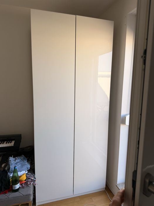Szafa IKEA PAX 100x58x237 Biała Połysk 4 Szuflady Szklane