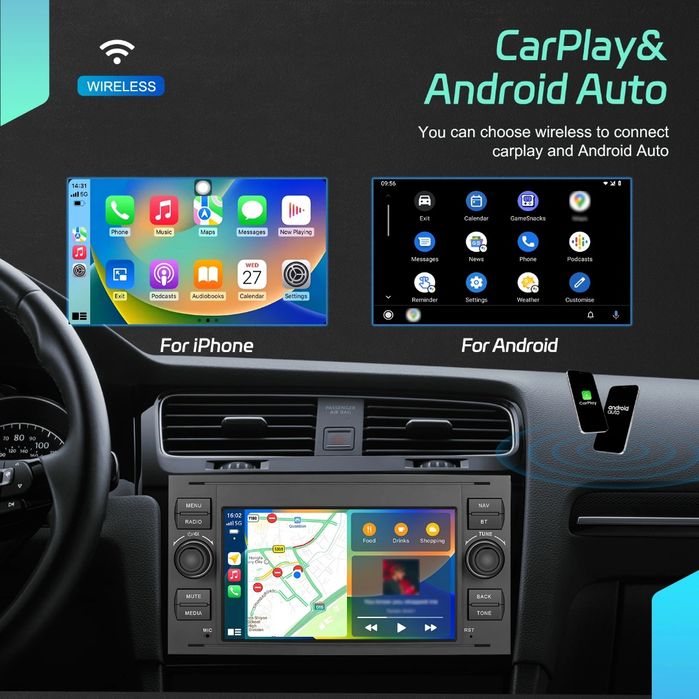 Rádio Android 13 Ford Focus Fiesta Galaxy Mondeo 4/64GB Carplay GPS